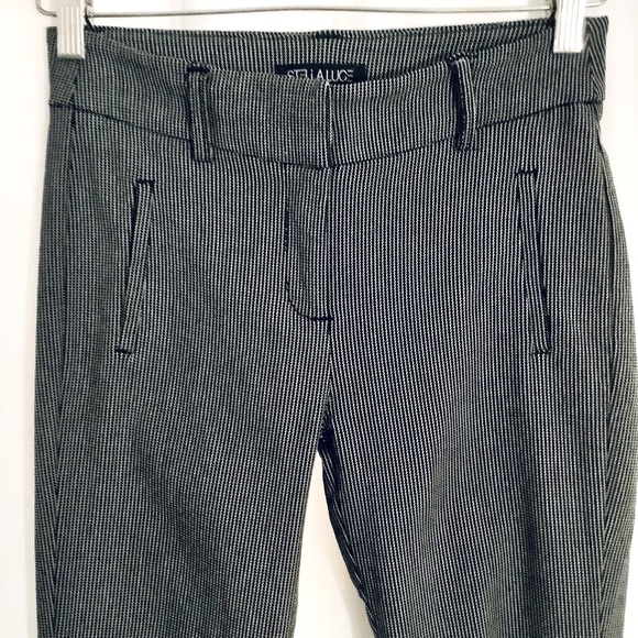 STELLA LUCE black & white, checkered pants. Size S - Picture 3 of 4